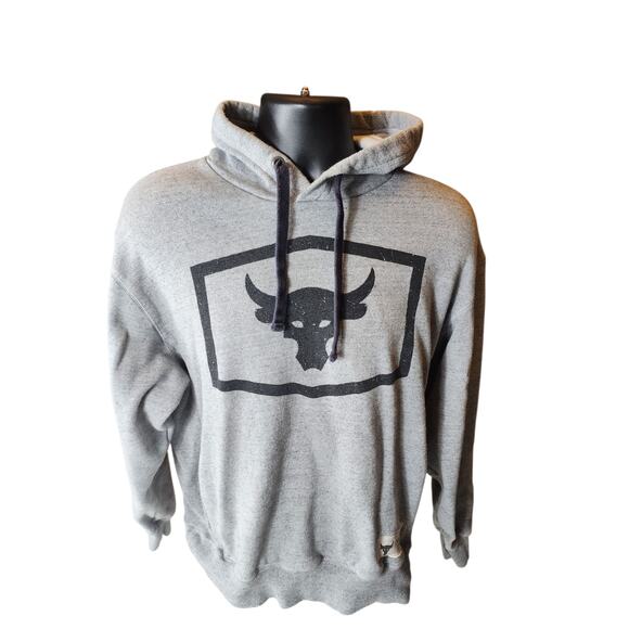 Under Armour Project Rock Hoodie Medium Sweatshirt Bull Blood Sweat Respect Gym - Picture 8 of 16